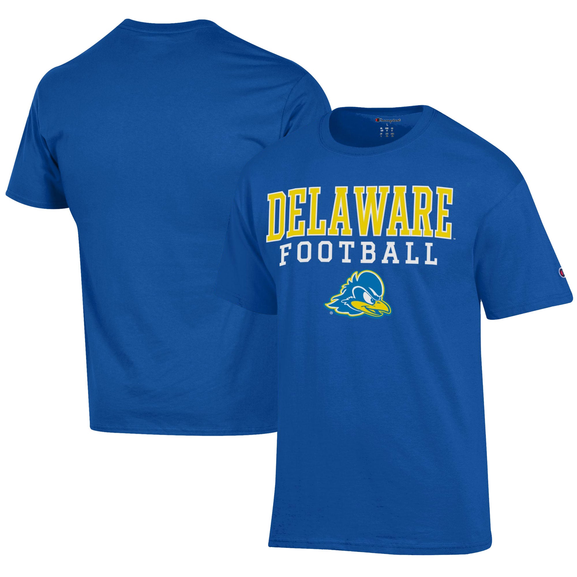 Men's Champion  Royal Delaware Fightin' Blue Hens Football Jersey T-Shirt