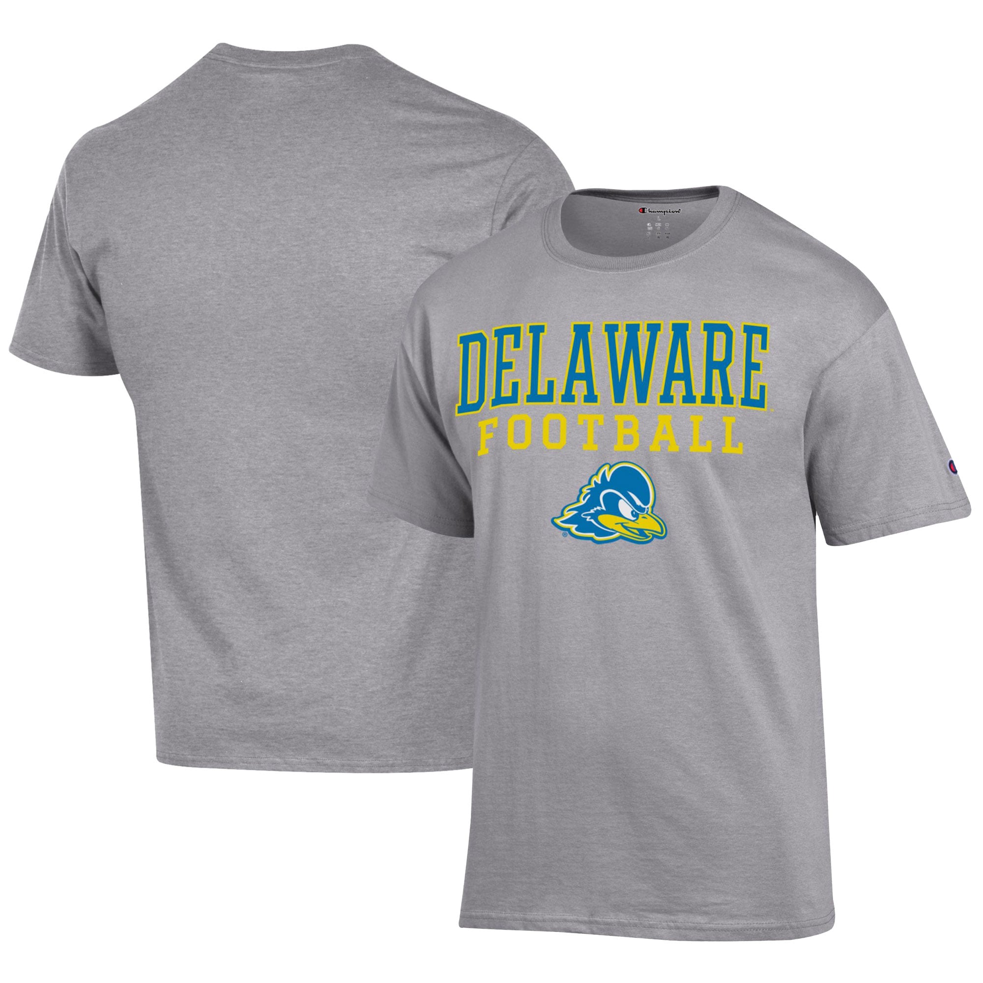 Men's Champion  Gray Delaware Fightin' Blue Hens Football Jersey T-Shirt