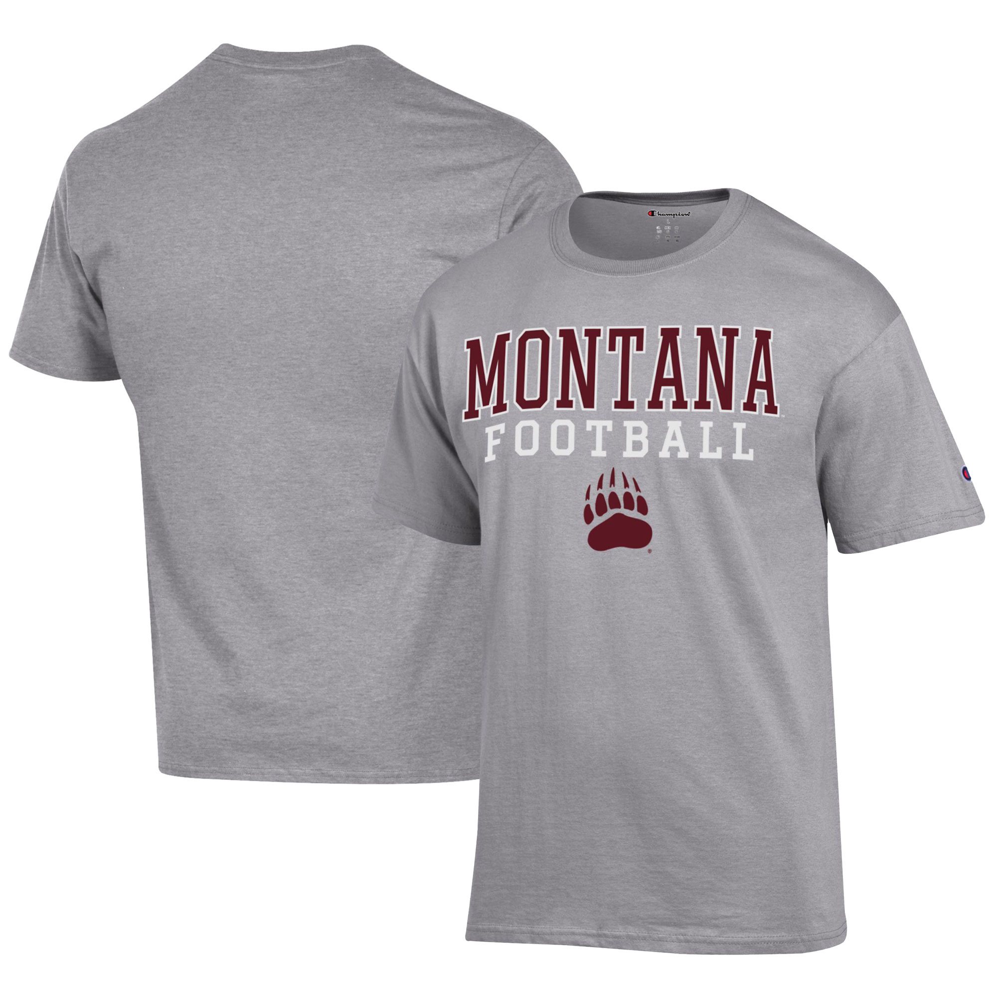 Men’s Champion Gray Montana Grizzlies Football Jersey T-Shirt Men’s Champion Gray Montana Grizzlies Football Jersey T-Shirt