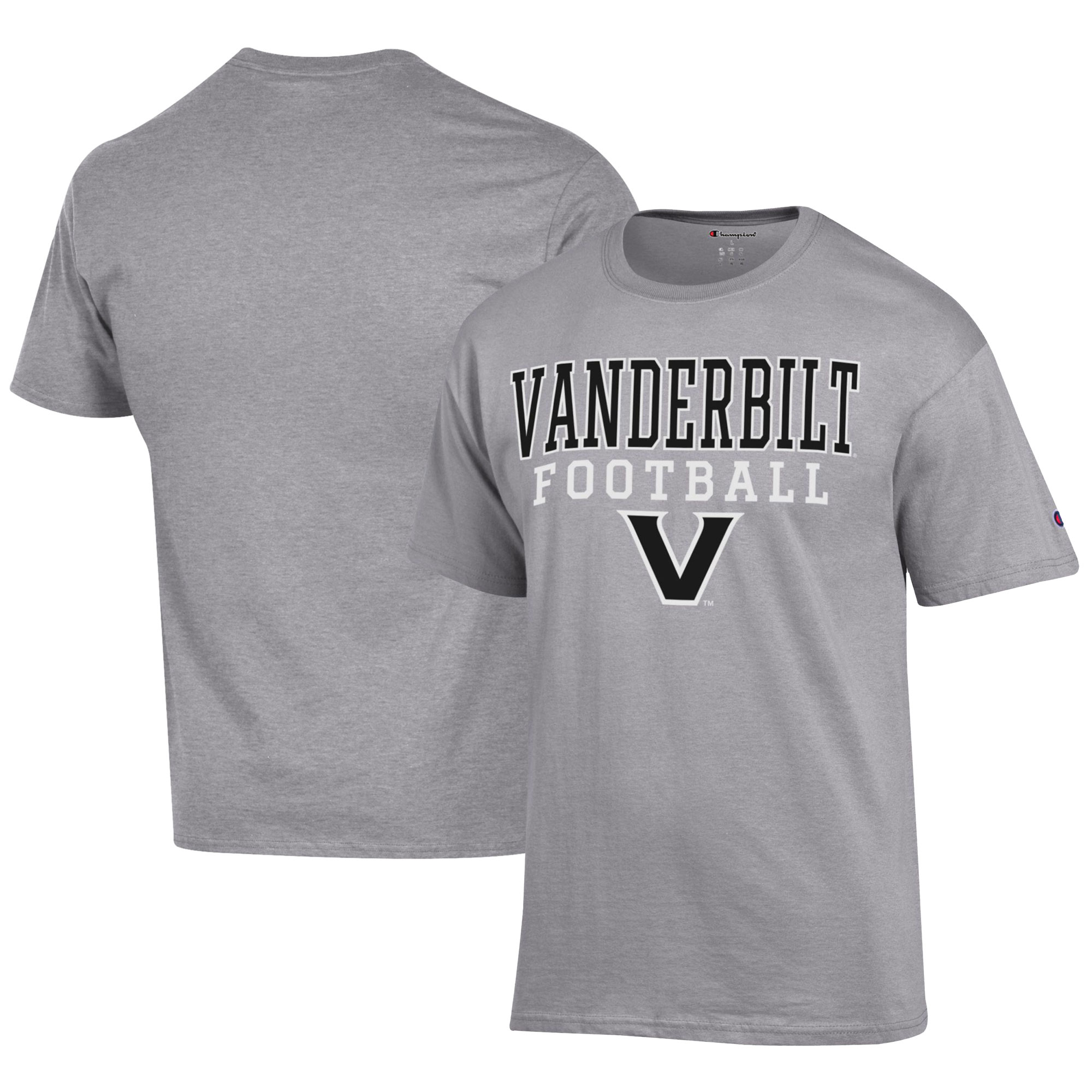 Men's Champion Gray Vanderbilt Commodores Football Jersey T-Shirt