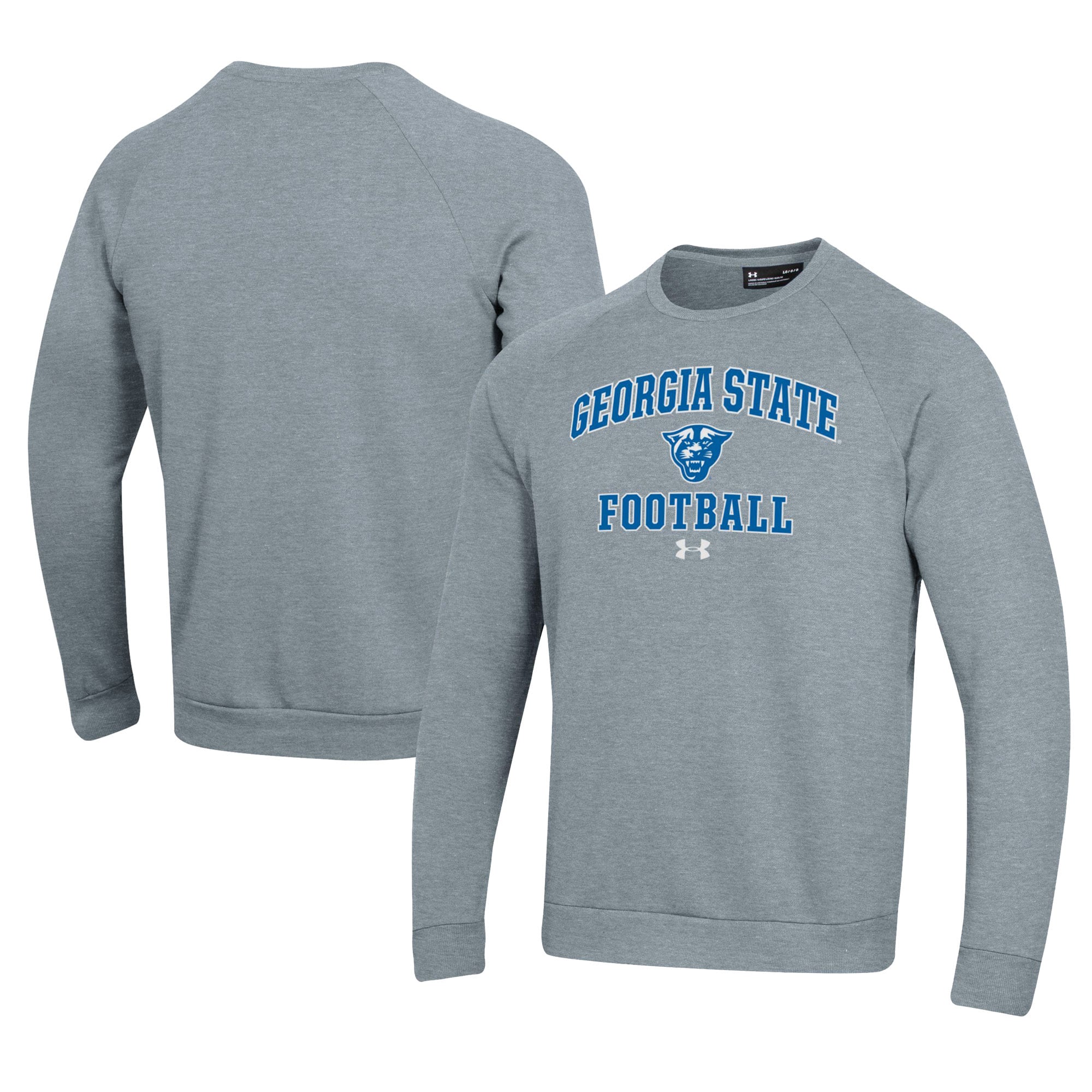 Men's Under Armour  Gray Georgia State Panthers Football All Day Fleece Pullover Sweatshirt