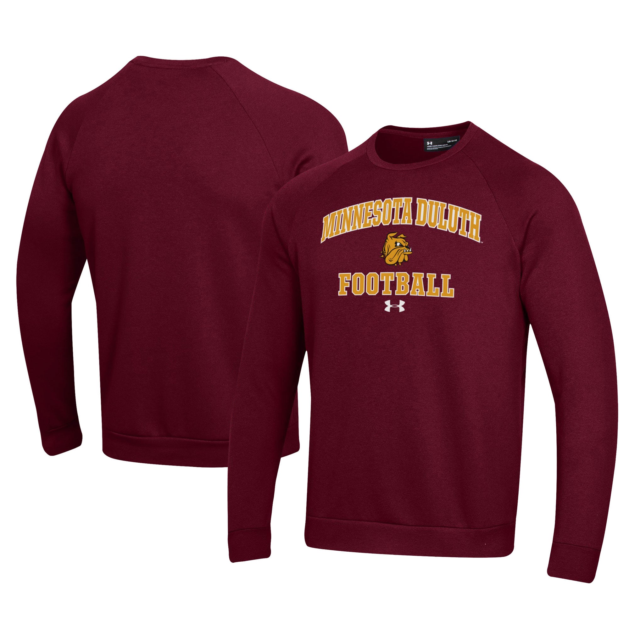 Men's Under Armour Maroon Minnesota Duluth Bulldogs Football All Day Fleece Pullover Sweatshirt