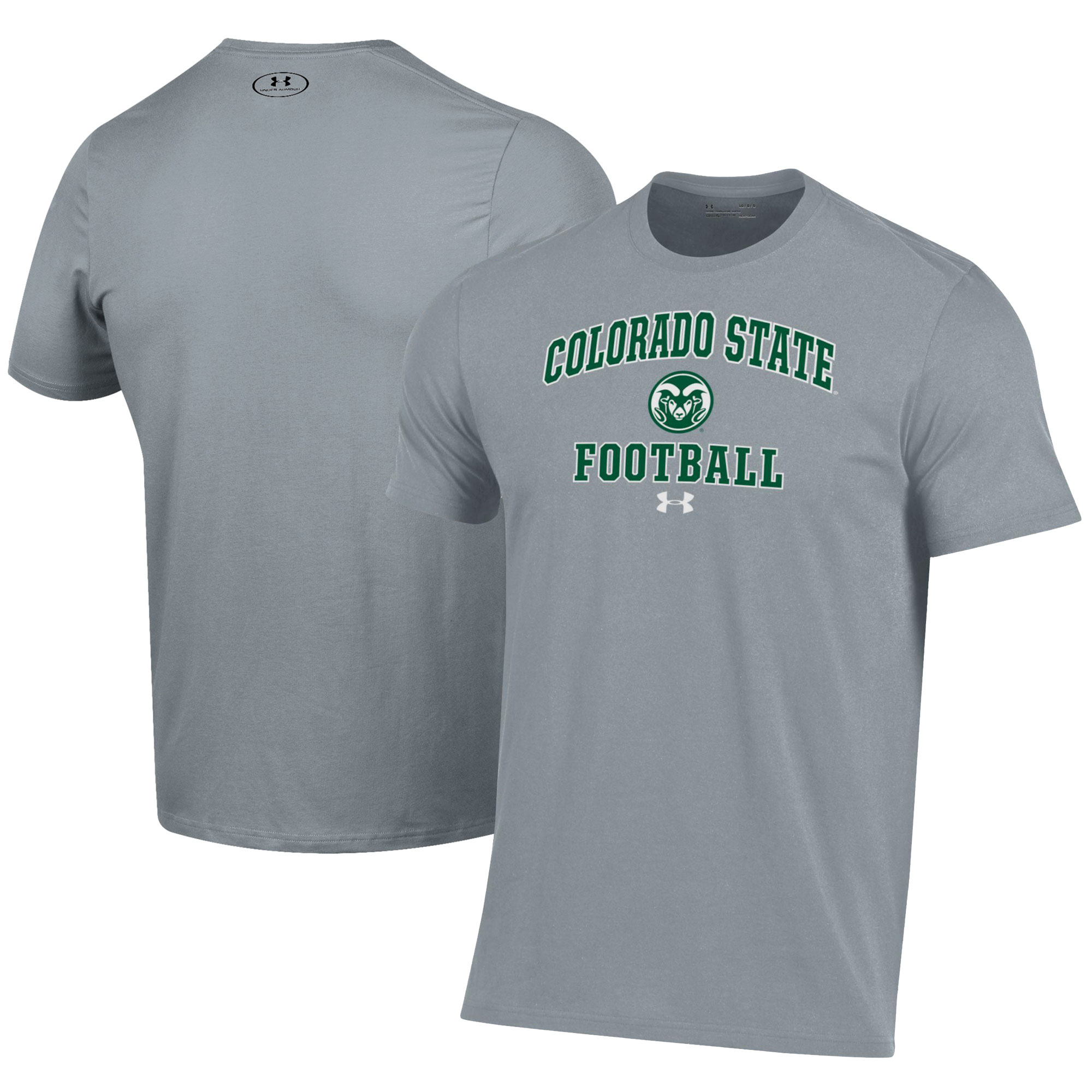 Men’s Under Armour Gray Colorado State Rams Football Performance T-Shirt Men’s Under Armour Gray Colorado State Rams Football Performance T-Shirt