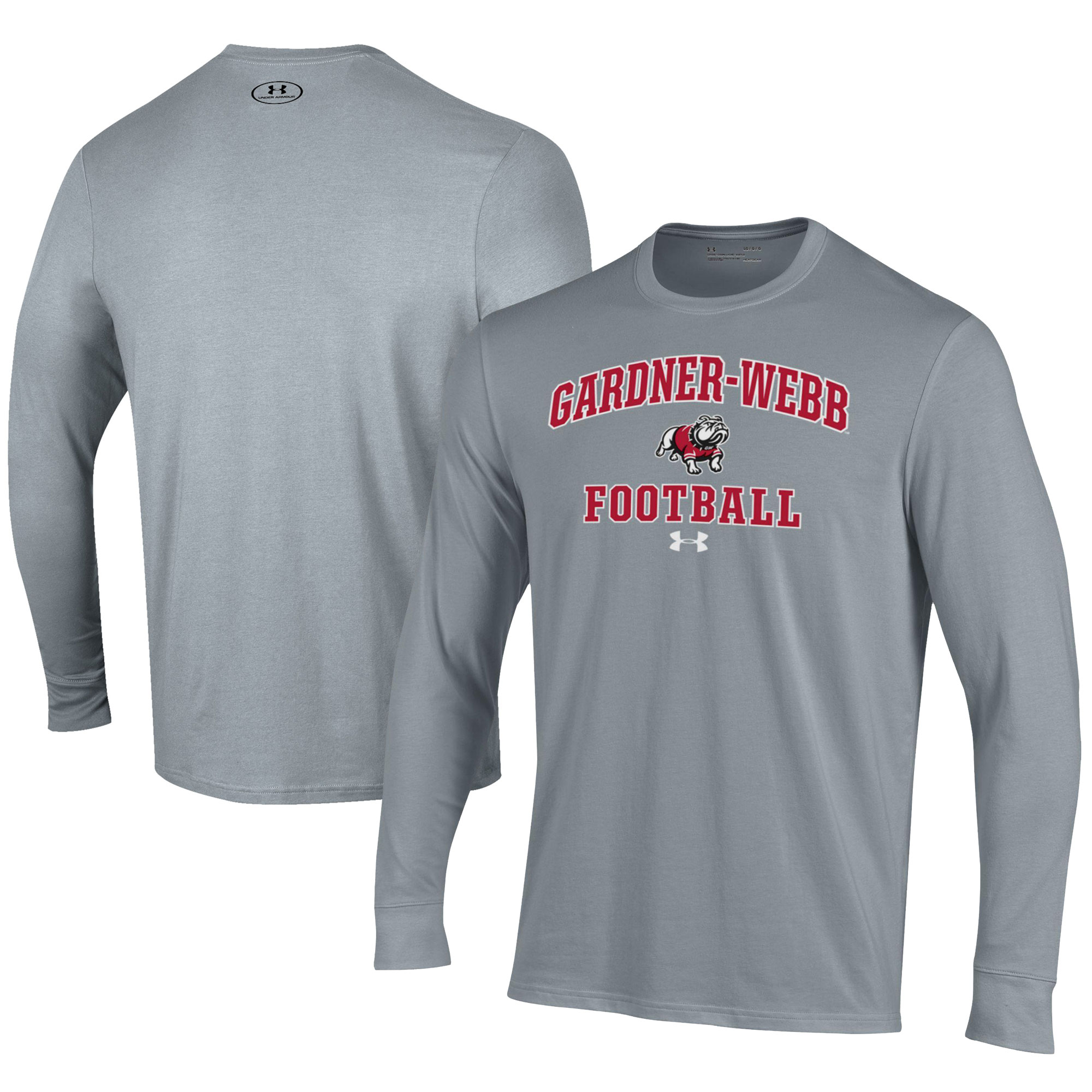 Men’s Under Armour Gray Gardner-Webb Bulldogs Football Performance Long Sleeve T-Shirt Men’s Under Armour Gray Gardner-Webb Bulldogs Football Performance Long Sleeve T-Shirt