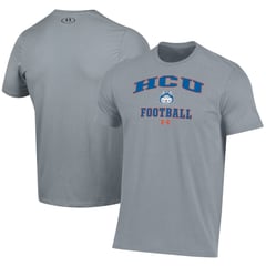 Men's Under Armour  Gray Houston Baptist Huskies Football Performance T-Shirt