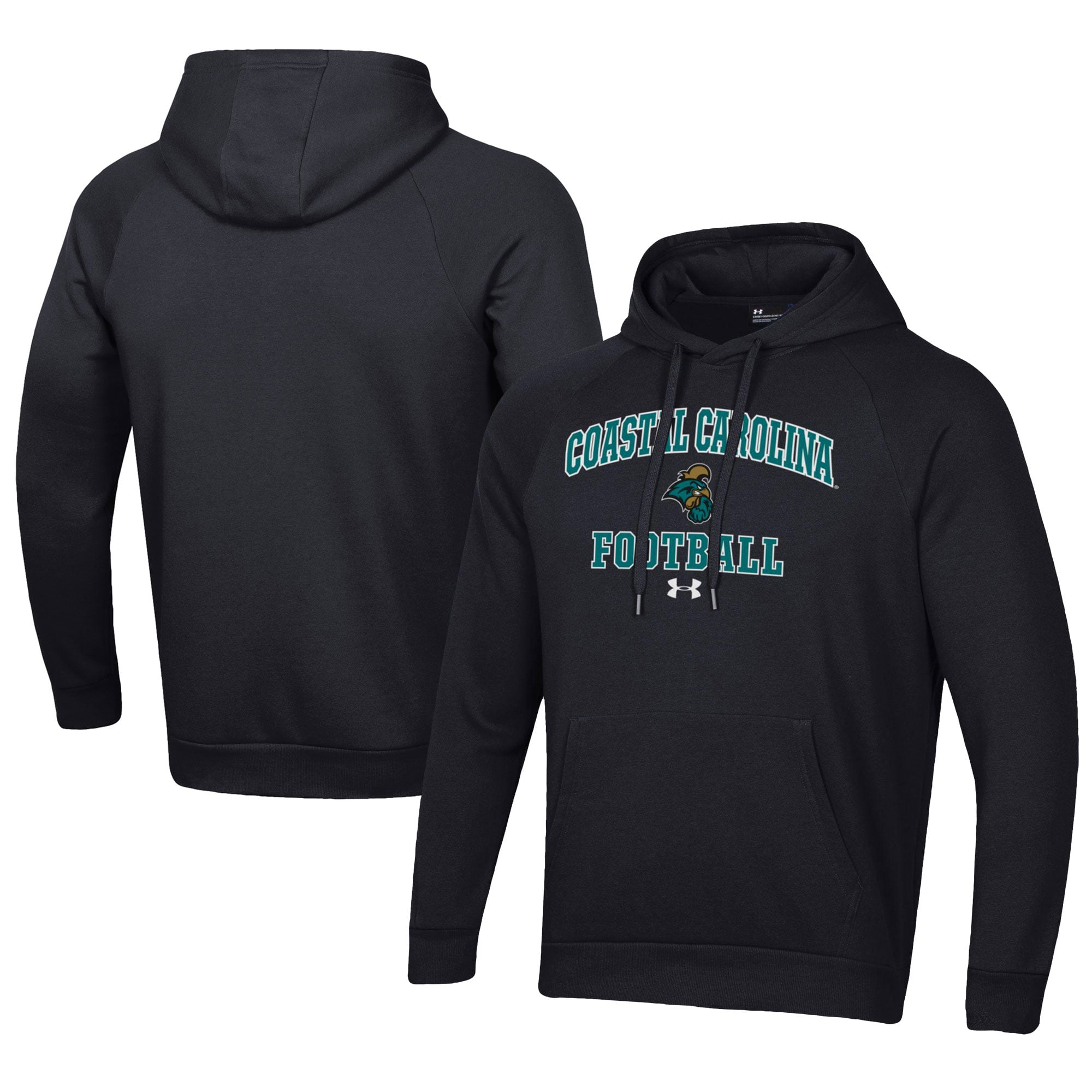 Men's Under Armour  Black Coastal Carolina Chanticleers Football All Day Fleece Pullover Hoodie