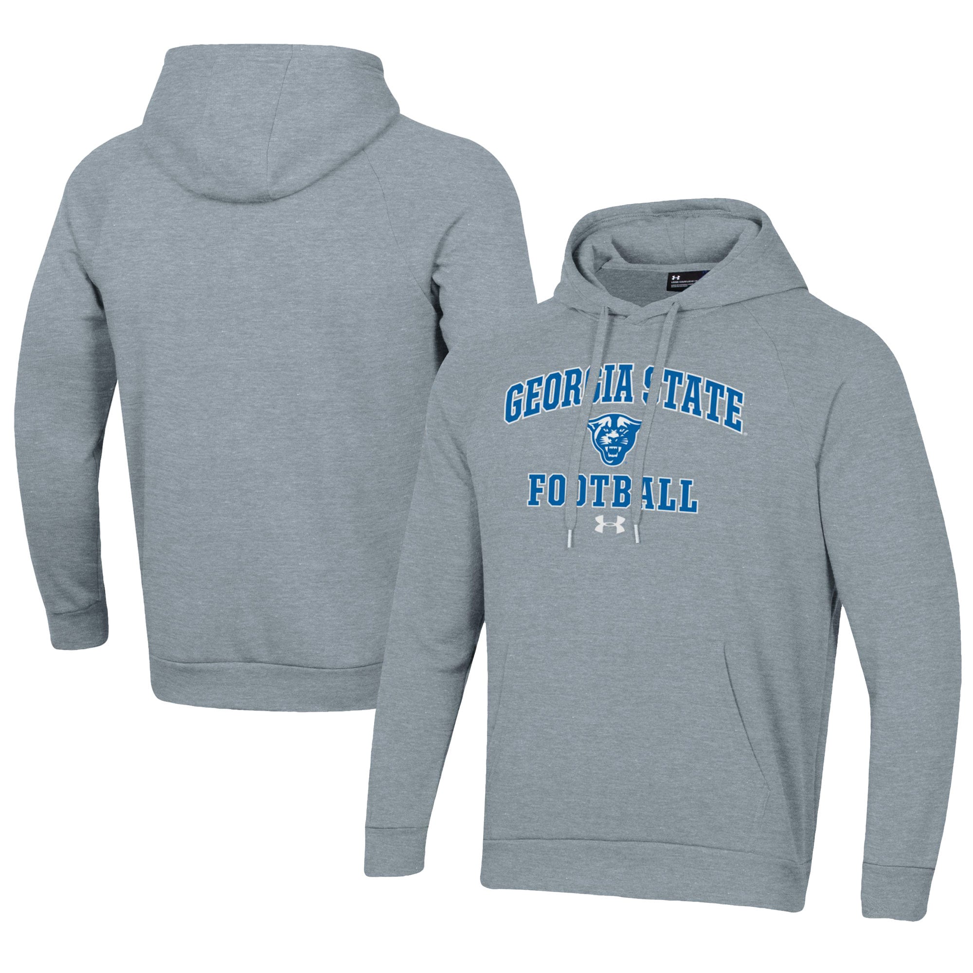 Men's Under Armour  Gray Georgia State Panthers Football All Day Fleece Pullover Hoodie