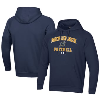 Men's Under Armour  Blue Merrimack College Warriors Football All Day Fleece Pullover Hoodie