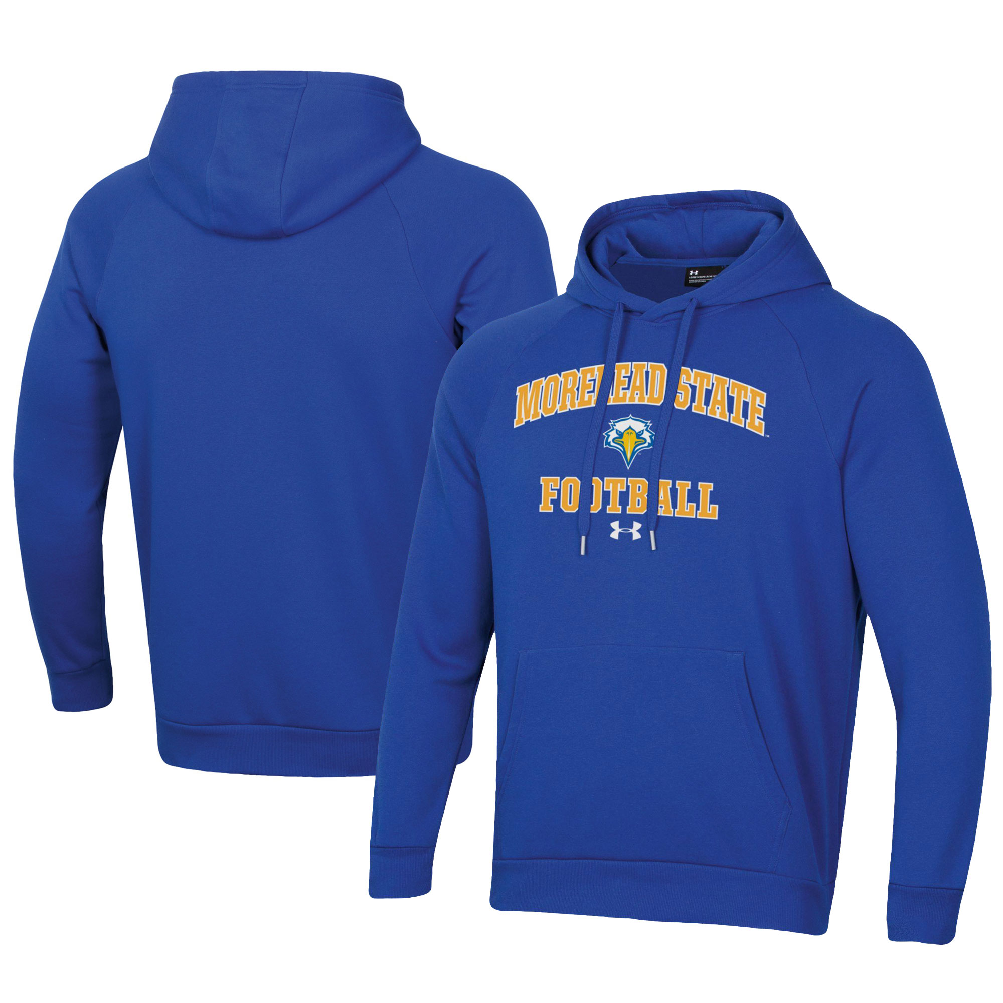 Men's Under Armour  Blue Morehead State Eagles Football All Day Fleece Pullover Hoodie
