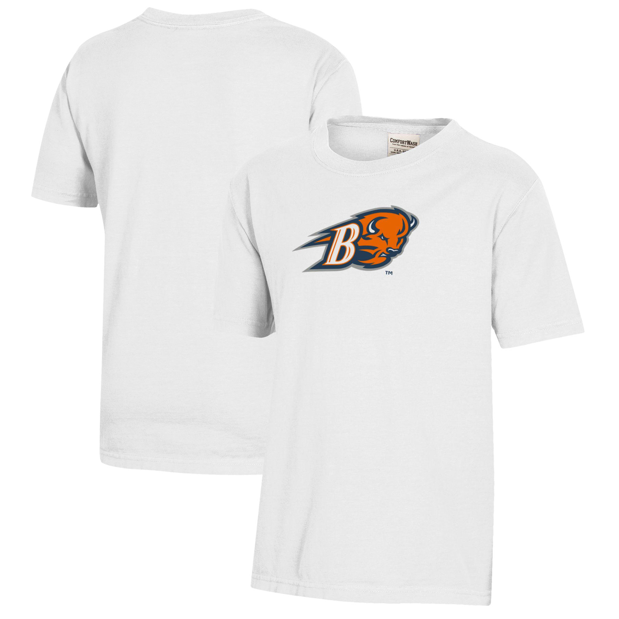 Youth White Bucknell Bison Logo Comfort Wash T-Shirt Youth White Bucknell Bison Logo Comfort Wash T-Shirt