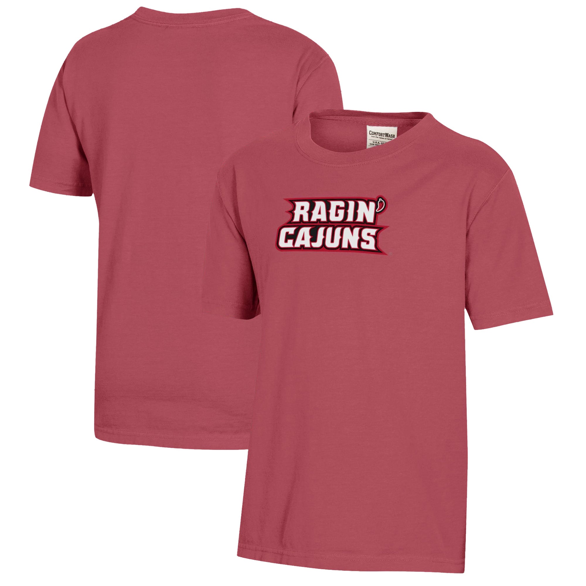 Youth  Cardinal Louisiana Ragin' Cajuns Logo Comfort Wash T-Shirt