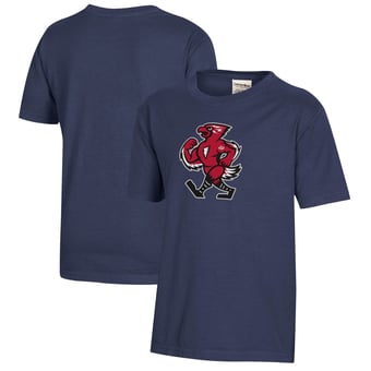 Youth  Heather Navy St. John's Red Storm Logo Comfort Wash T-Shirt