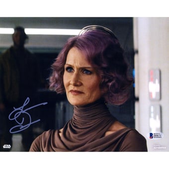 Laura Dern Star Wars Autographed 8" x 10" as Vice-Admiral Holdo Photograph - BAS