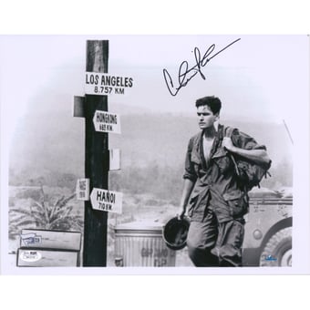 Charlie Sheen Platoon Autographed 11" x 14" Photograph - JSA