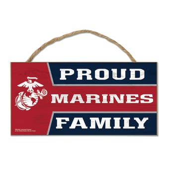 WinCraft  Marines 5'' x 10'' Rope Wood Sign