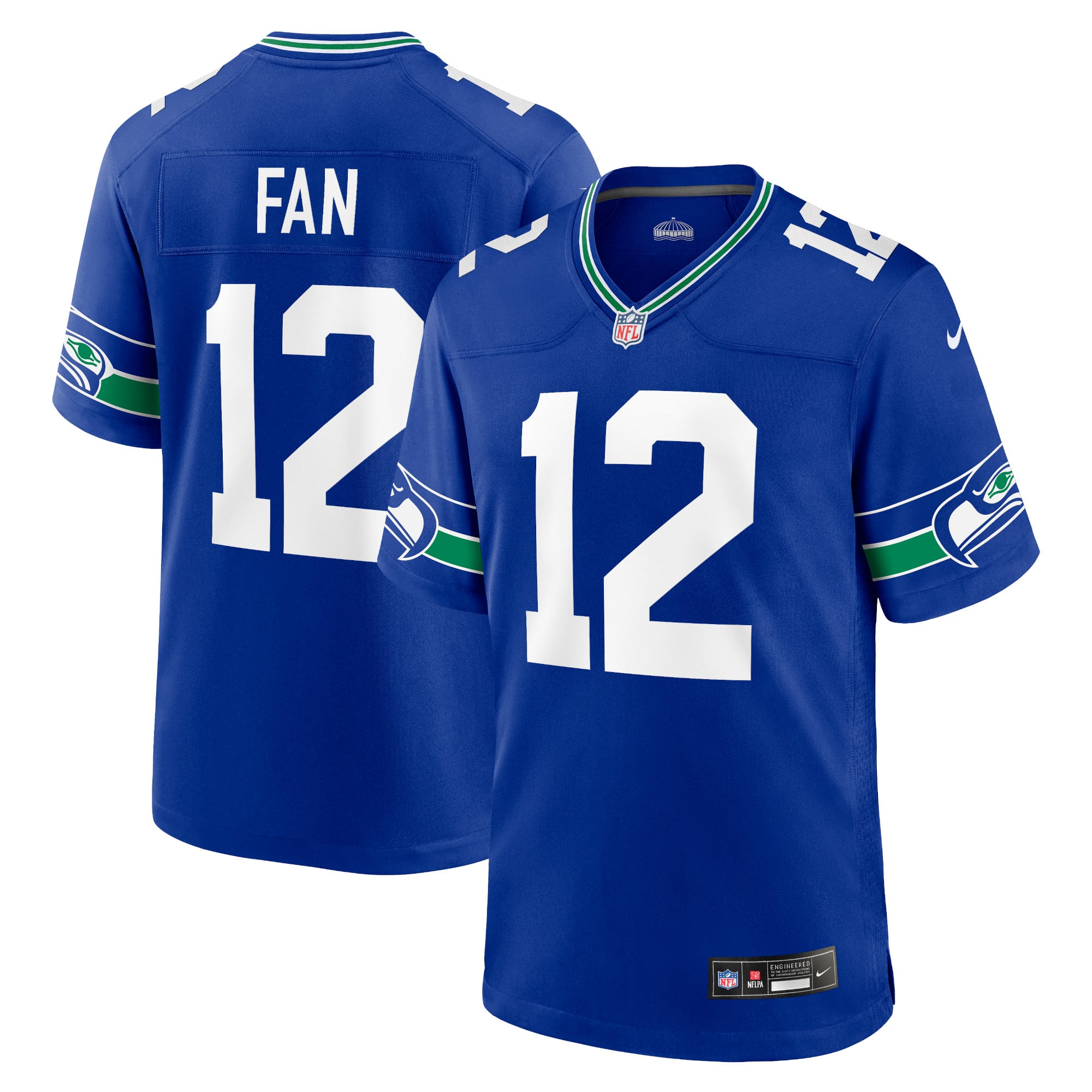 Seattle Seahawks Maglia Gara Nike Alternate Throwback Game - Fan 12° - Uomo