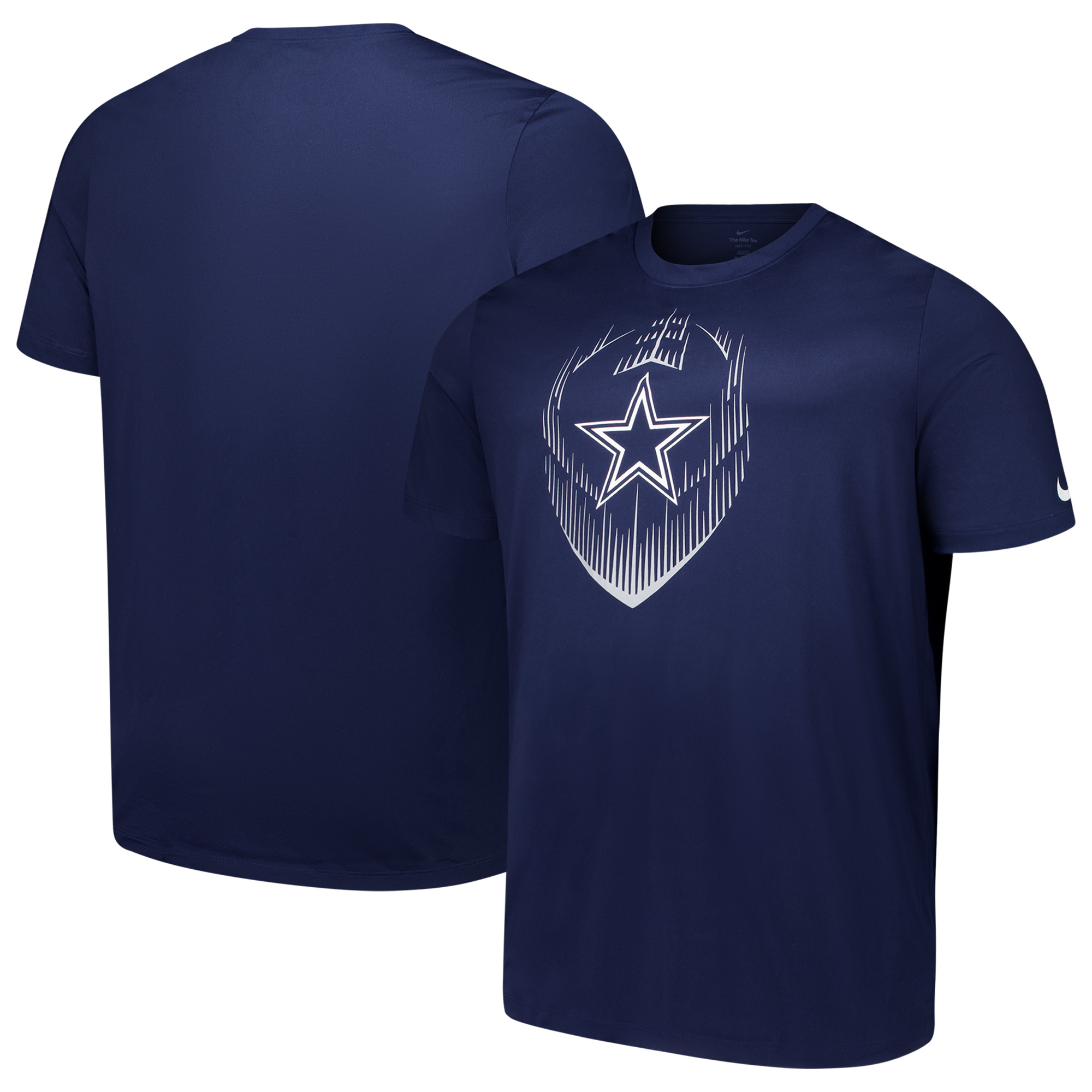 Men's Nike Navy Dallas Cowboys Big & Tall Blitz Legend Icon T-Shirt