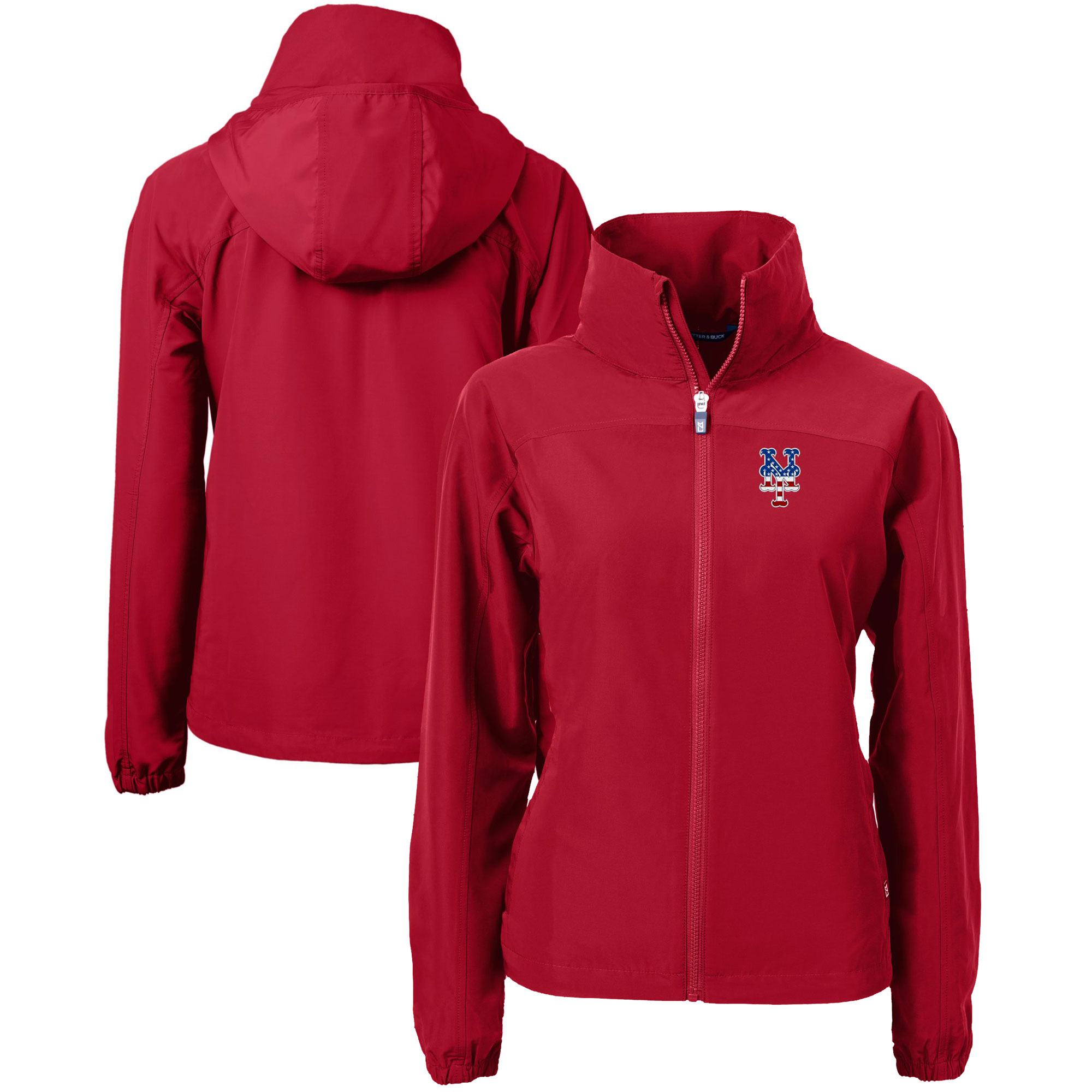 Women’s Cutter & Buck Red New York Mets Charter Eco Recycled Full-Zip Jacket Women’s Cutter & Buck Red New York Mets Charter Eco Recycled Full-Zip Jacket