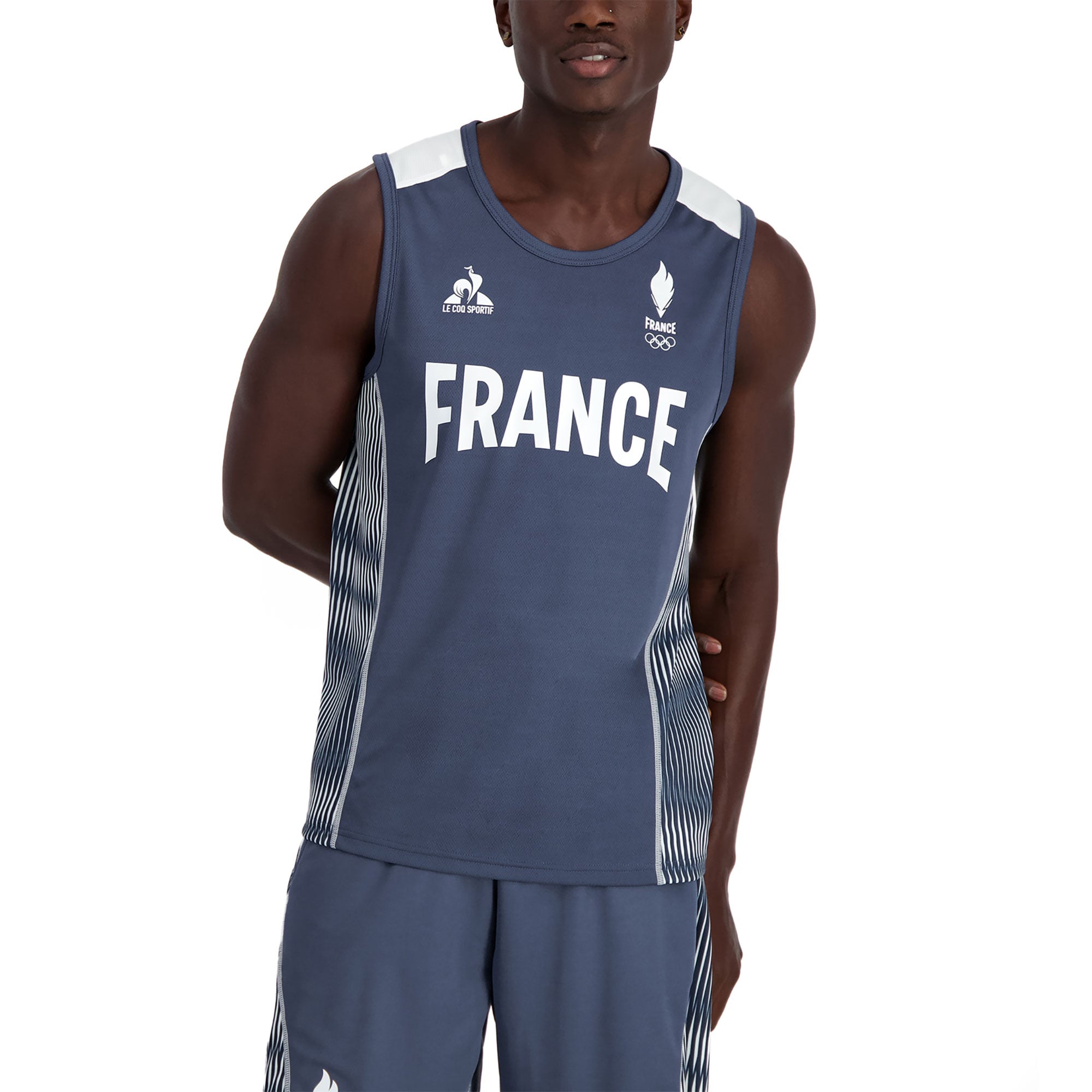 Canotta da allenamento Le Coq Sportif Team France delle Olimpiadi di Parigi 2024 - Blu scuro