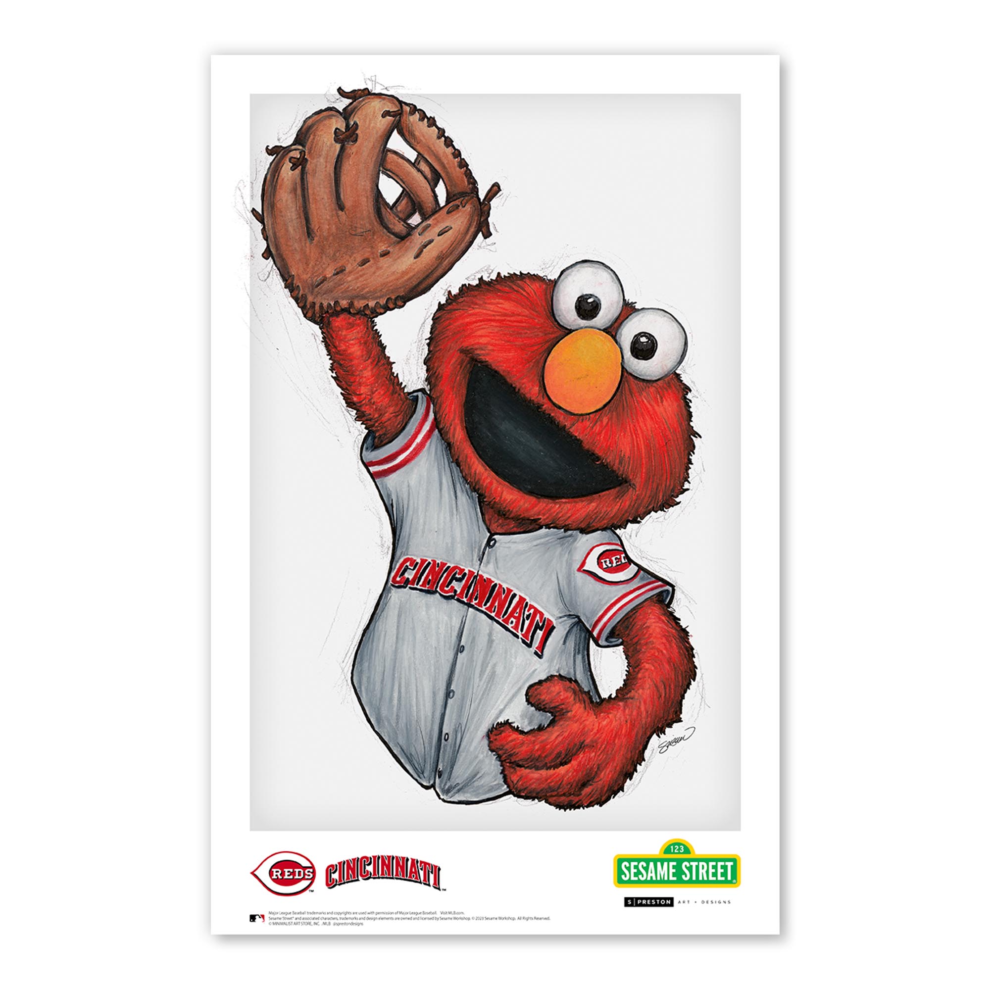 Cincinnati Reds 11″ x 17″ Sesame Street Poster Print Cincinnati Reds 11″ x 17″ Sesame Street Poster Print