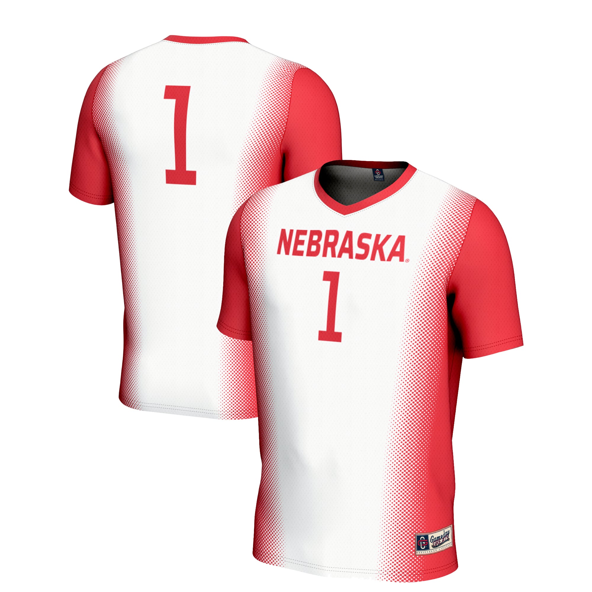 Unisex GameDay Greats #1 White Nebraska Huskers  Lightweight Women's Soccer Jersey