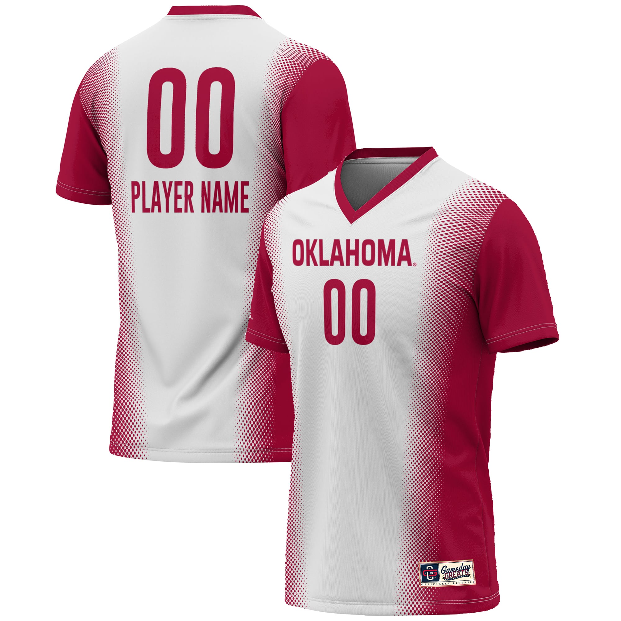 Youth GameDay Greats  White Oklahoma Sooners NIL Pick-A-Player Lightweight Women's Soccer Jersey