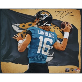 Trevor Lawrence Jacksonville Jaguars Autographed 16" x 20" Photo Print - Art by Brian Konnick