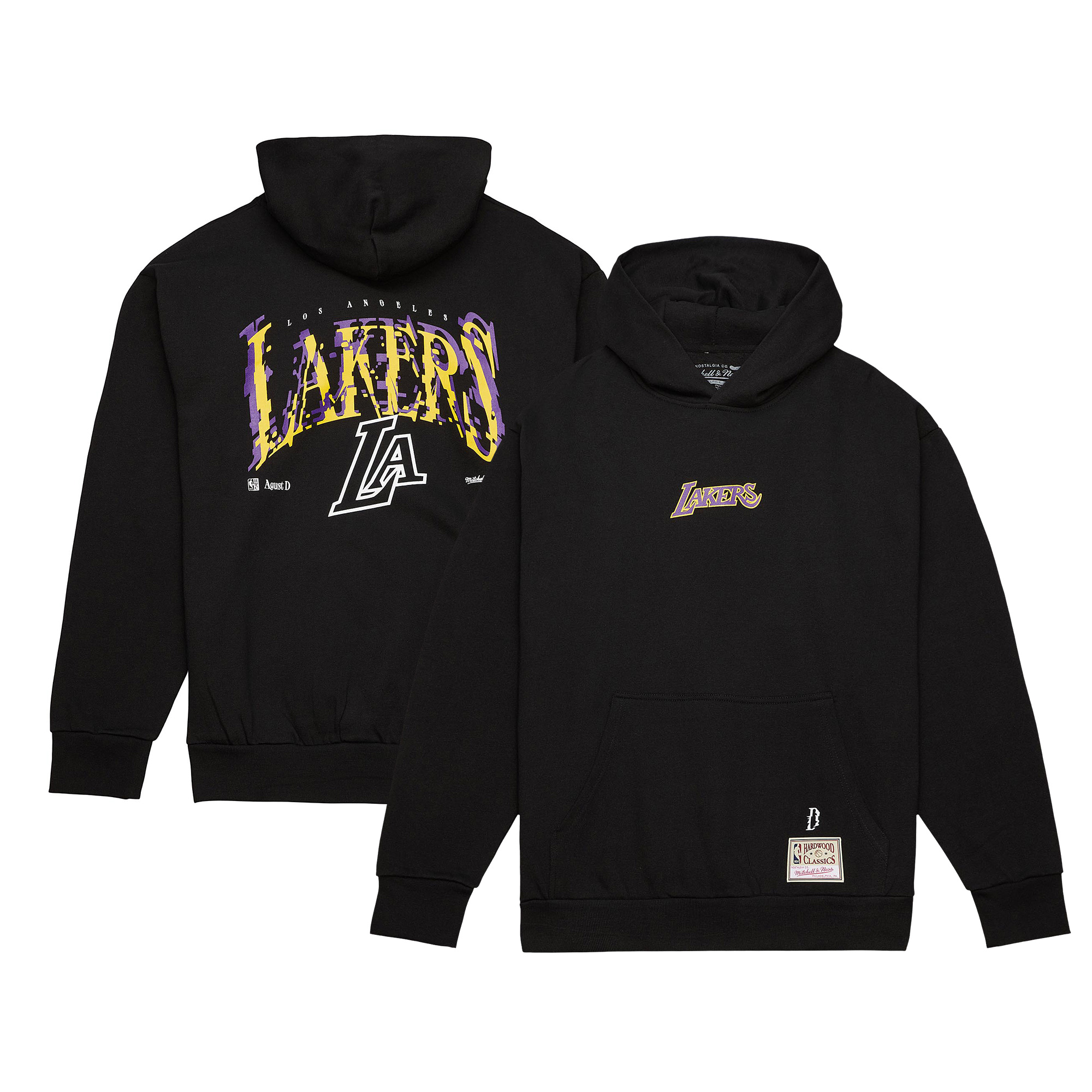 Unisex Black Los Angeles Lakers SUGA x NBA by Mitchell & Ness Capsule Collection Glitch Pullover Hoodie