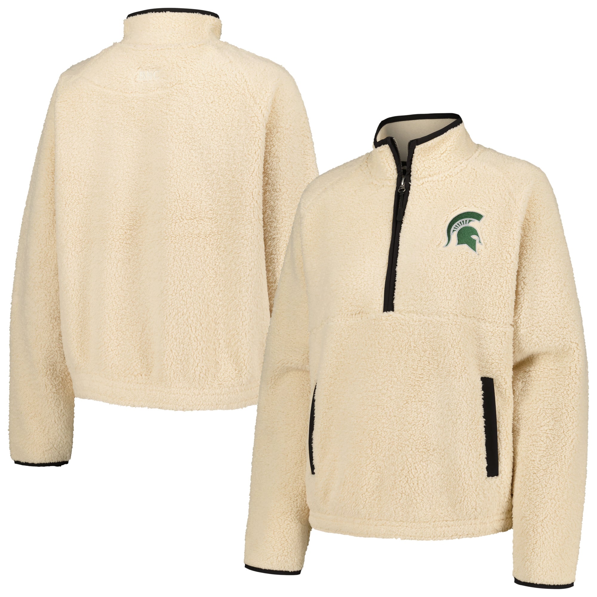 Women's Natural Michigan State Spartans Everest Half-Zip Sweatshirt