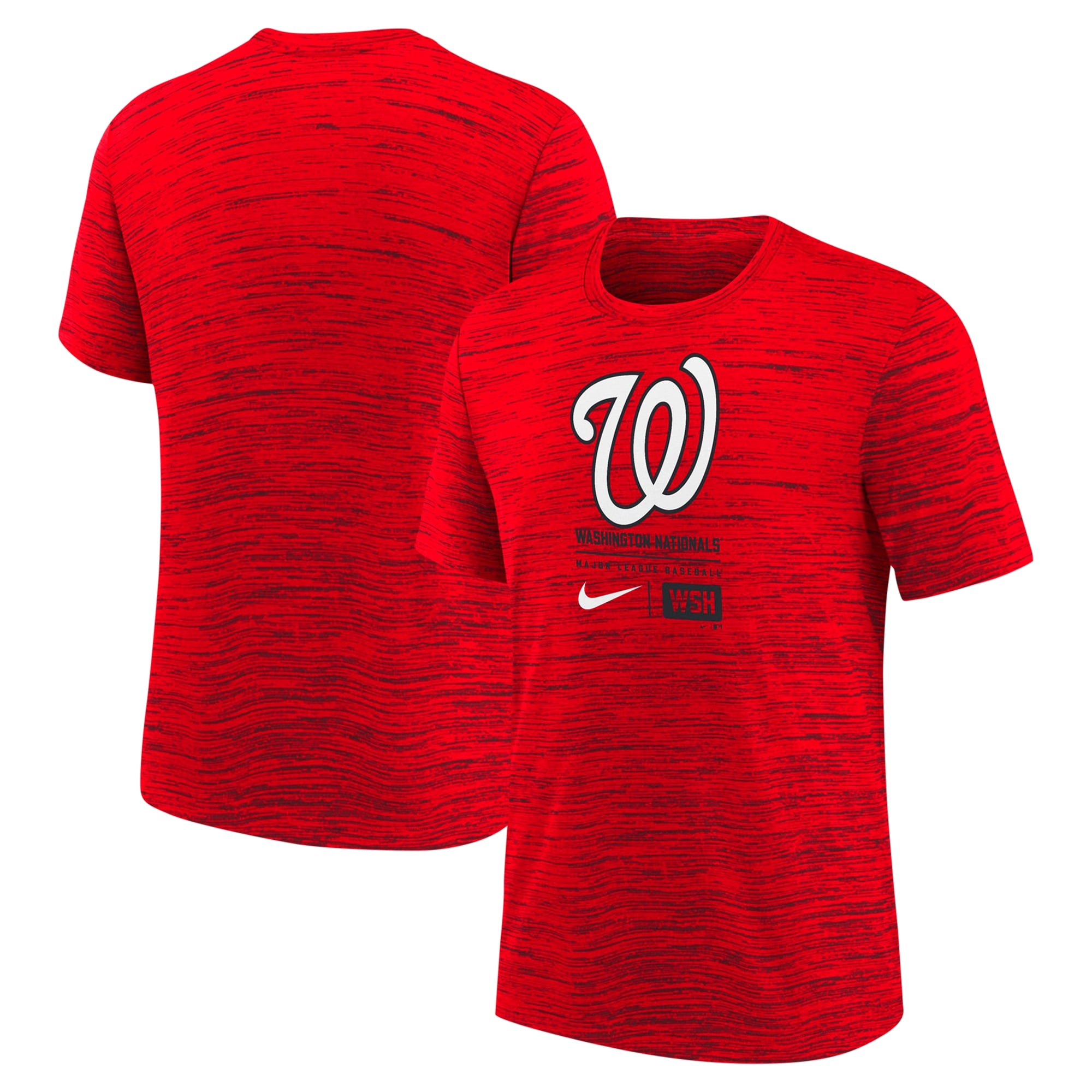 Washington Nationals Large Logo Velocity T-Shirt – Red – Youth