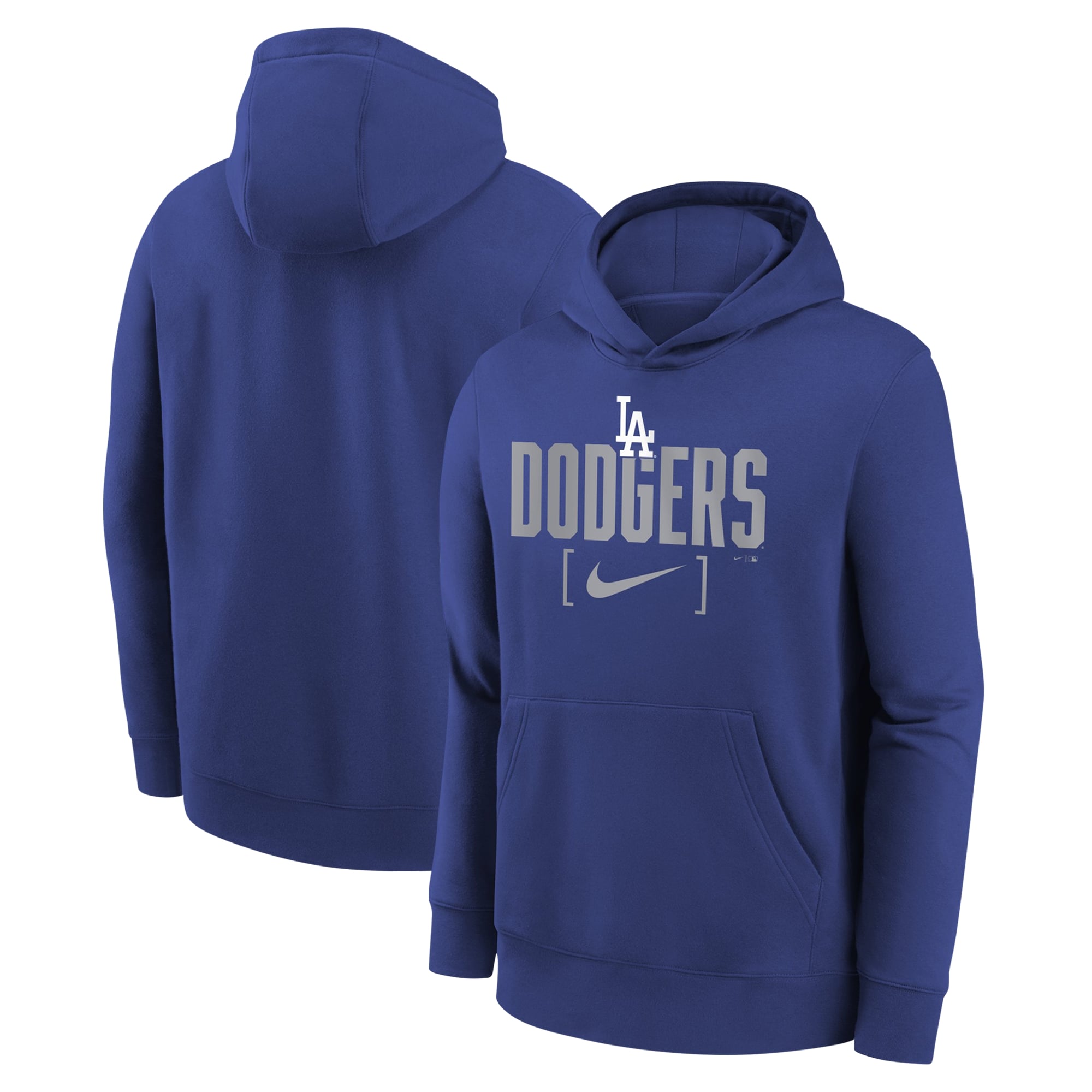 Felpa con cappuccio Los Angeles Dodgers Club Fleece Club Stack - Blu - Ragazzo