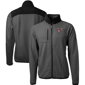 Men's Cutter & Buck  Gray/Black Eastern Washington Eagles Cascade Eco Sherpa Fleece Full-Zip Jacket