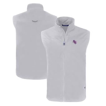 Men's Cutter & Buck  Gray Stephen F Austin Lumberjacks Charter Eco Recycled Full-Zip Vest