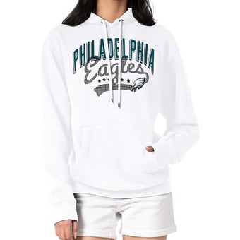 Women's G-III 4Her by Carl Banks  White Philadelphia Eagles Filigree Logo Pullover Hoodie
