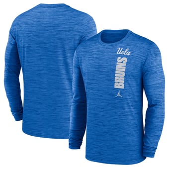 Men's Jordan Brand Blue UCLA Bruins 2024 Sideline Velocity Dri-FIT Long Sleeve T-Shirt
