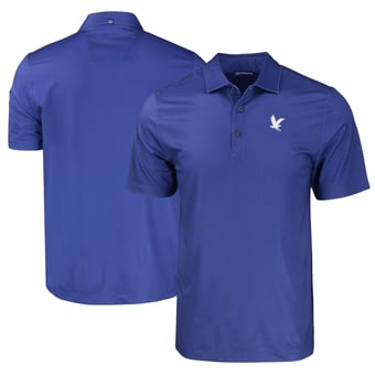 Men's Cutter & Buck Blue Embry-Riddle Eagles Pike Eco Tonal Geo Print Stretch Recycled Polo