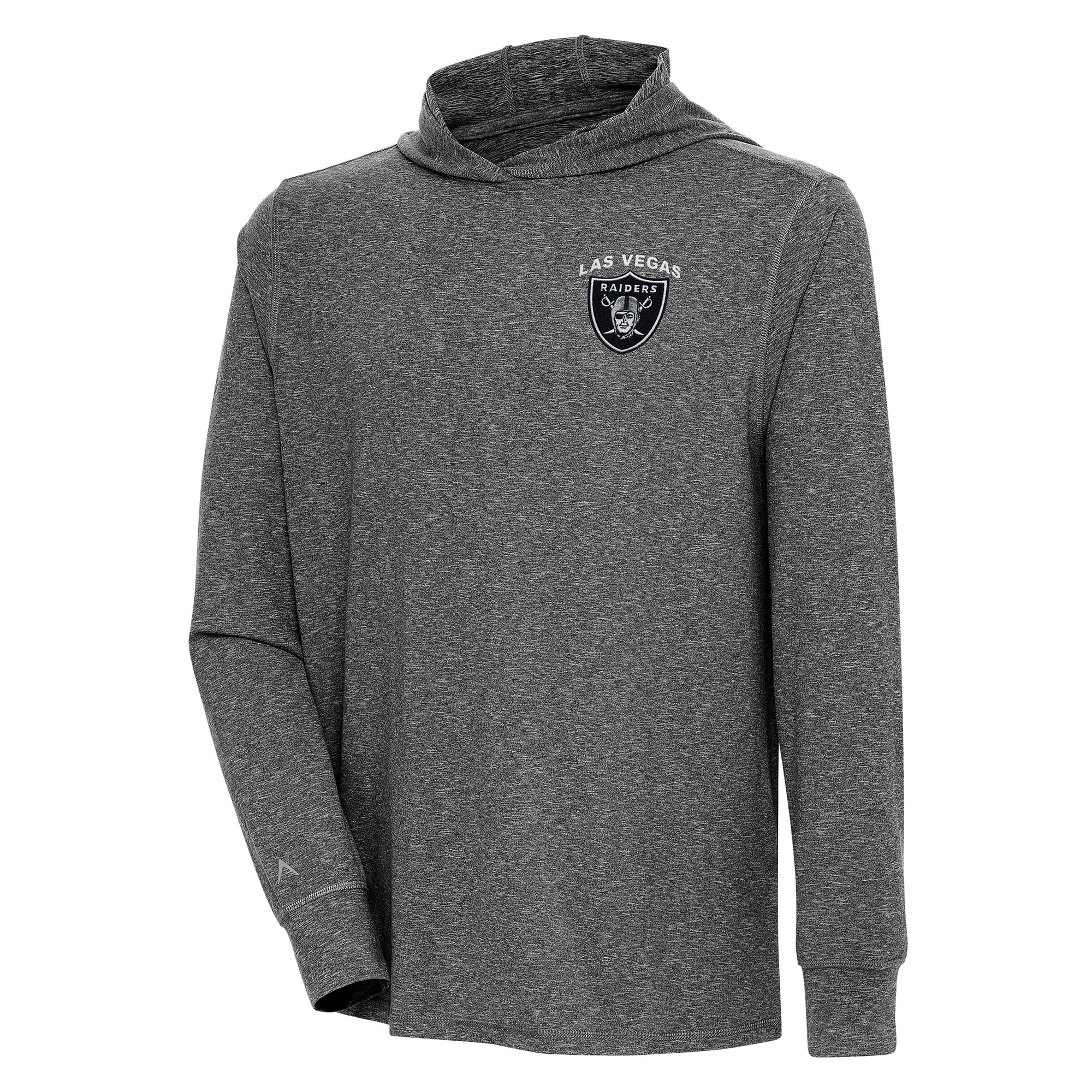 Men’s Antigua Heather Black Las Vegas Raiders Saga Long Sleeve Hoodie T-Shirt Men’s Antigua Heather Black Las Vegas Raiders Saga Long Sleeve Hoodie T-Shirt