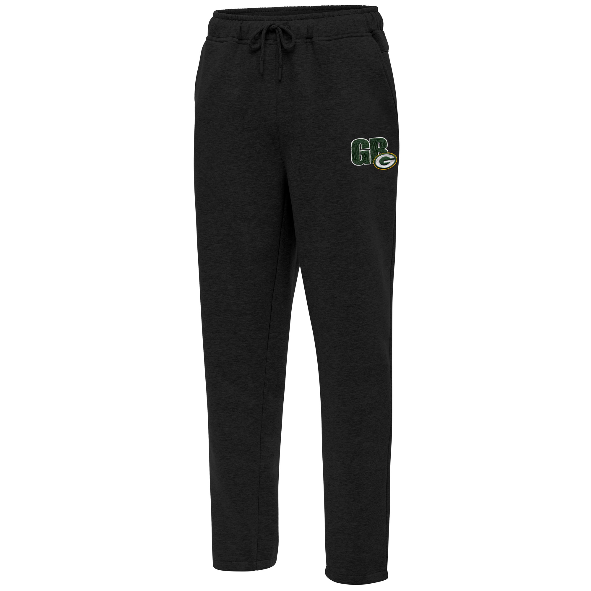 Men's Antigua Black Green Bay Packers Victory Sweatpants