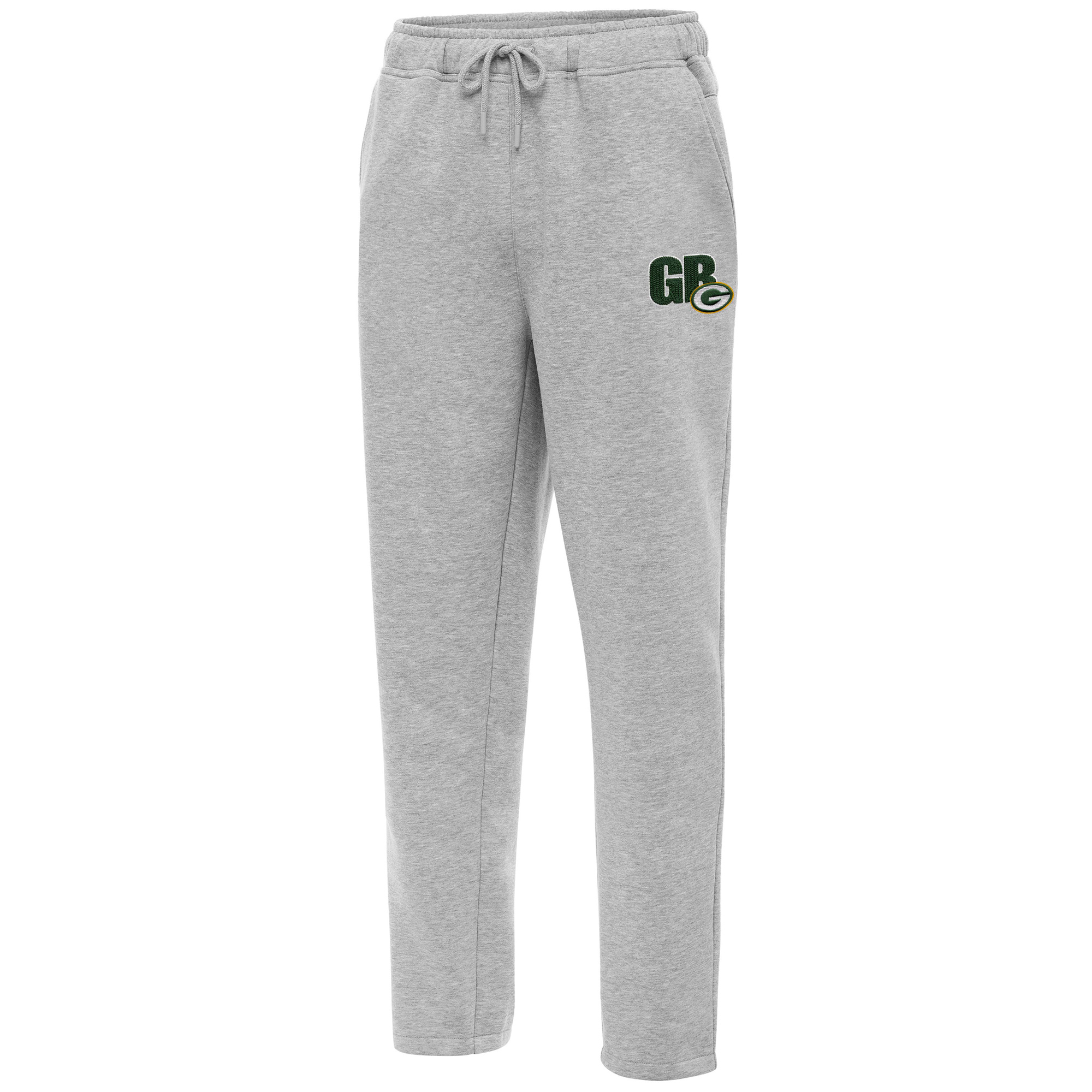 Men's Antigua Heather Gray Green Bay Packers Victory Sweatpants