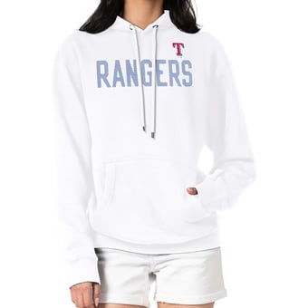 Women's G-III 4Her by Carl Banks  White Texas Rangers Dot Print Pullover Hoodie