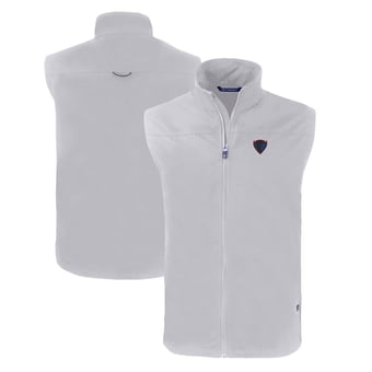 Men's Cutter & Buck  Gray DePaul Blue Demons Big & Tall Charter Eco Full-Zip Vest