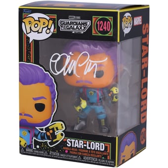 Chris Pratt Guardians of the Galaxy Volume 3 Autographed Special Edition Blacklight #1240 Funko Pop!