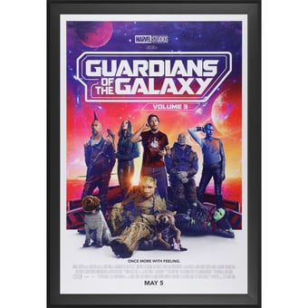 Chris Pratt Guardians of the Galaxy Volume 3 Autographed Framed 27" x 40" Movie Poster