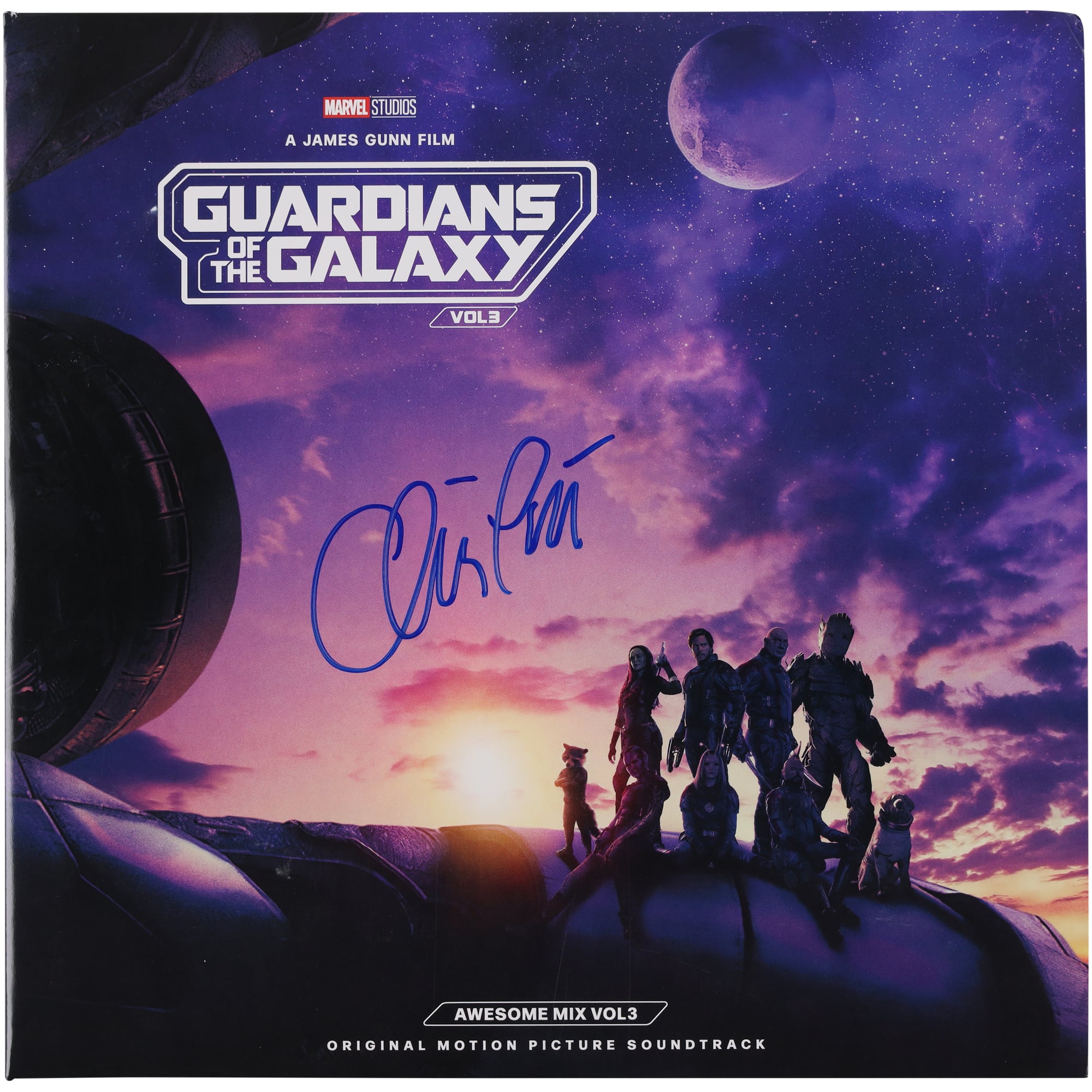Chris Pratt Guardians of the Galaxy Autographed Awesome Mix Volume 3 Vinyl Album