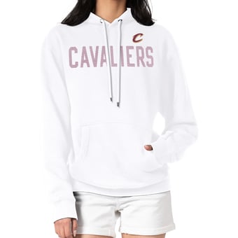 Women's G-III 4Her by Carl Banks  White Cleveland Cavaliers Dot Print Pullover Hoodie