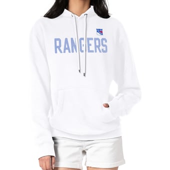Women's G-III 4Her by Carl Banks  White New York Rangers Dot Print Pullover Hoodie