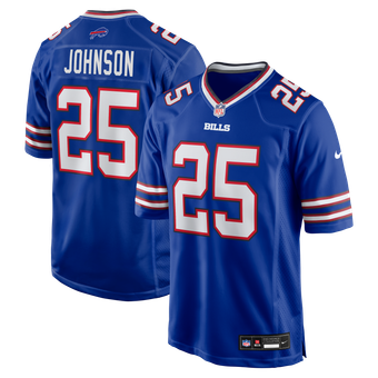 Men's Nike Ty Johnson Royal Buffalo Bills Team Game Jersey