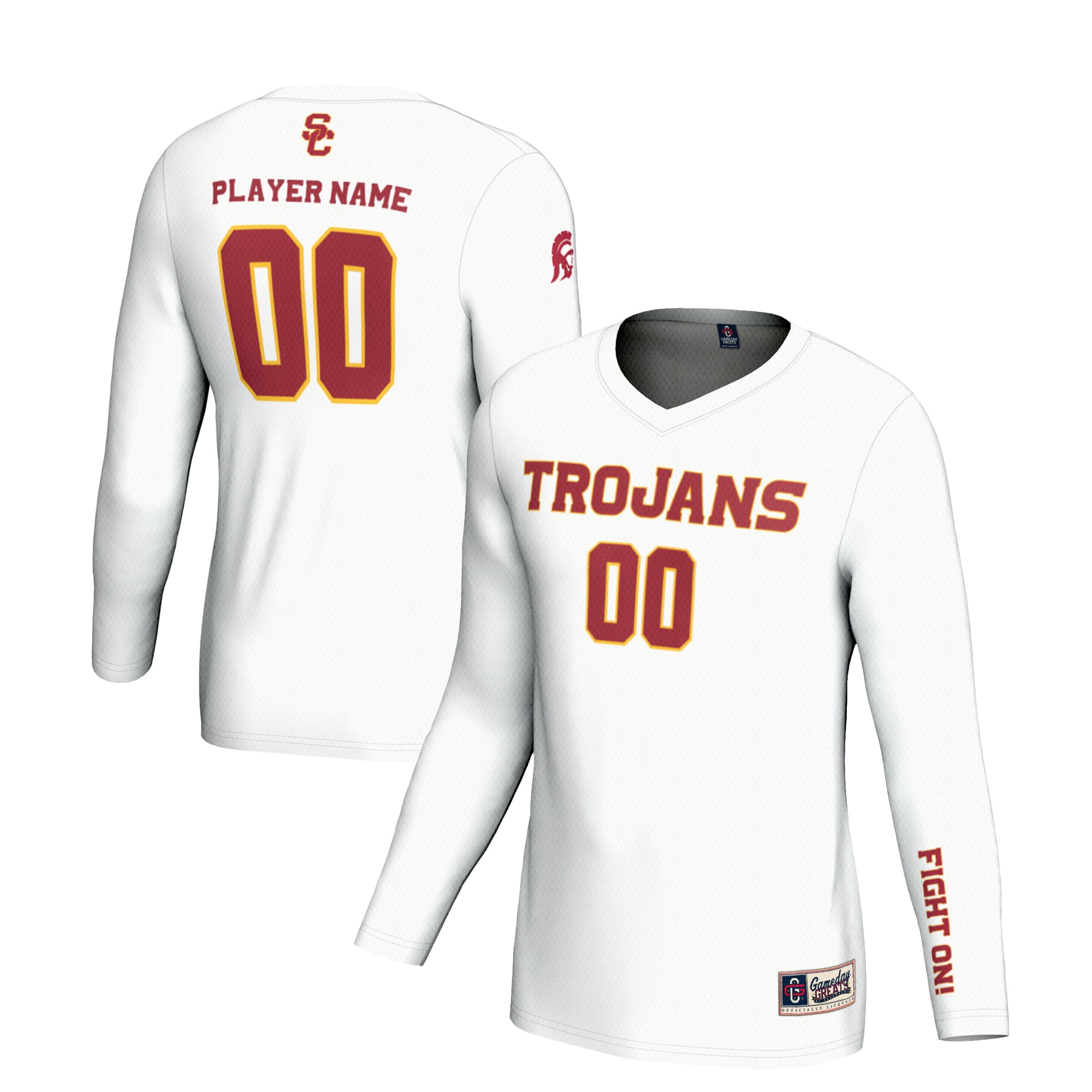 Unisex GameDay Greats White USC Trojans NIL Pick-A-Player Lightweight Volleyball Jersey