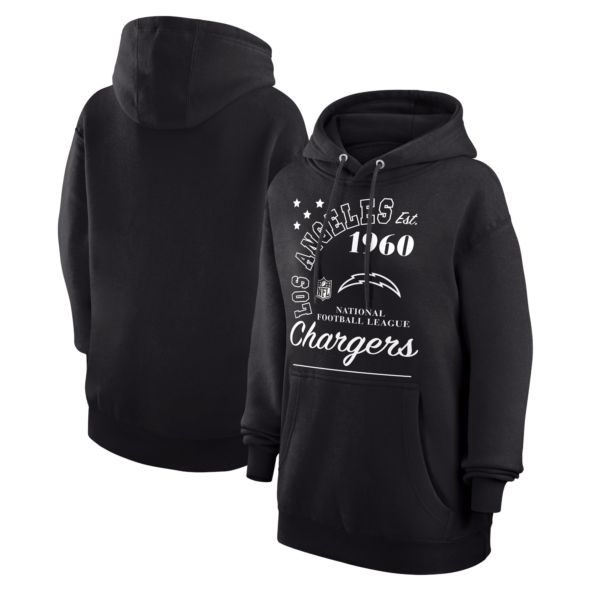 Unisex Starter  Black Los Angeles Chargers Arch Team Fleece Pullover Hoodie