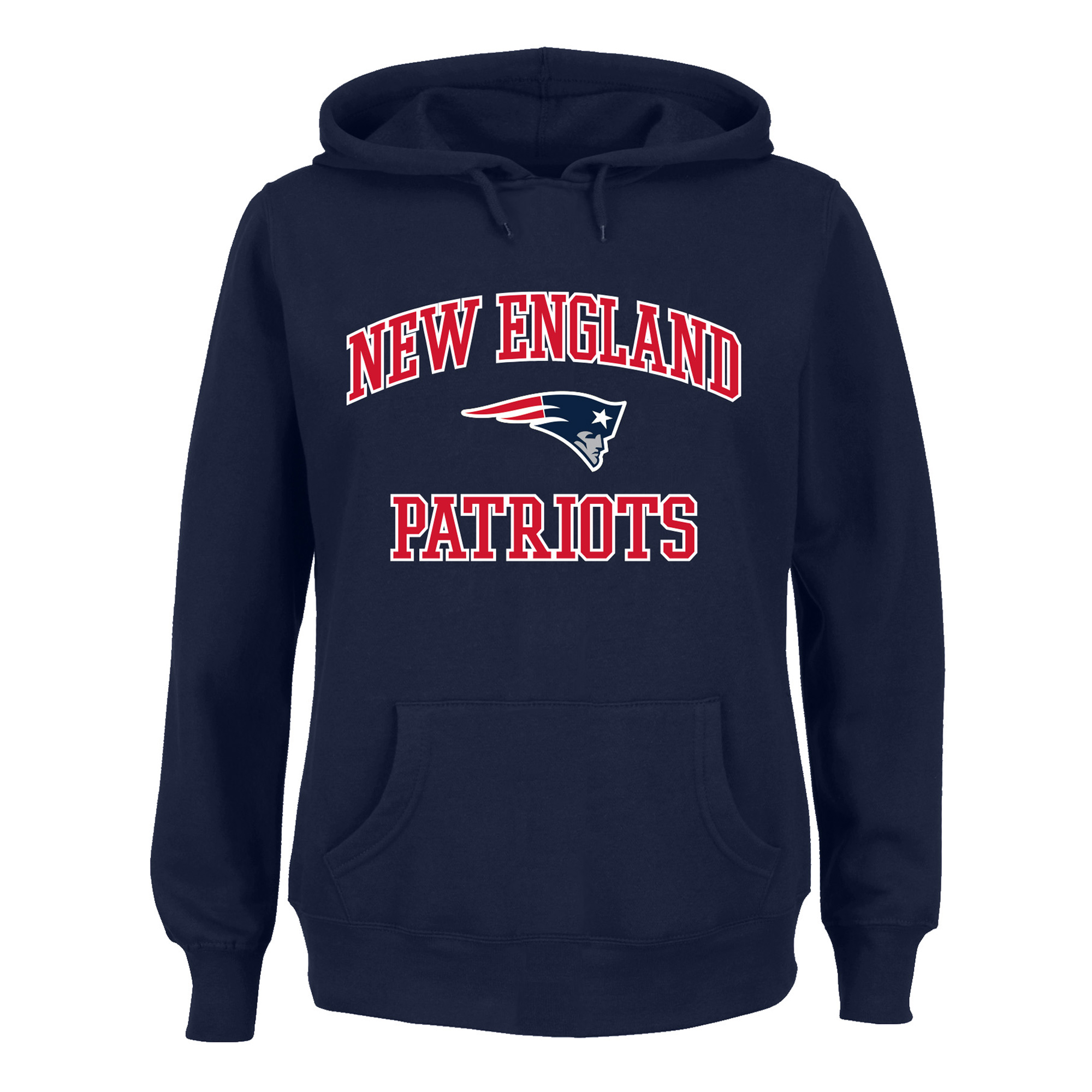 Women's Fanatics Navy New England Patriots Plus Size Heart & Soul Hoodie